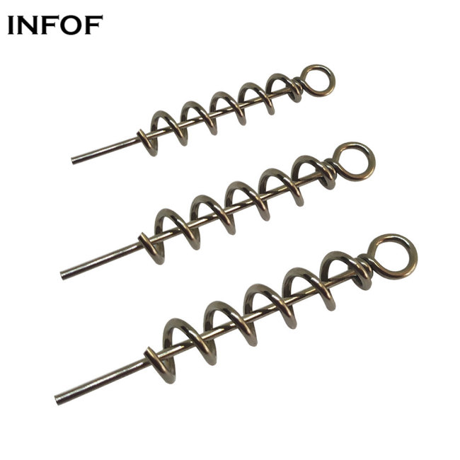 Fishing Lure Centering-Pin Spring Stainless Steel Fishing Pin Bait Holder Lure Screw Lock
