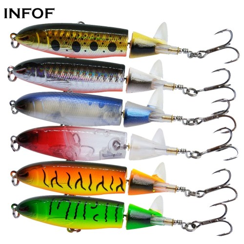Fishing Saltwater Whopper Popper 10cm/13g Topwater Crappie Fishing Lures Floating Wobbler Spinner Baits Lure for Bass Fishing