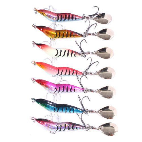 Metal VIB Shrimp Bait Hard bait 9g /15g/22g/30g fishing Vibration Lure with spinner