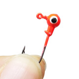 Painted Jigheads Hook Round Double eye Fishing Jigs Hooks Jigging Worm Hook for Soft Bait