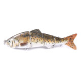 3D Eyes Multi Jointed Fishing Lure 12cm 16.8g Lifelike 4 Sections Swimbait Crankbait Hard Bait Fish Lure Fishing Tackle