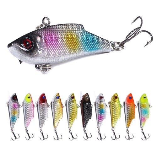 5.5CM 10G Vibration FISHING LURES CRANKBAITS HOOK BASS 8#hooks VIB hard plastic sea fishing tackle hard bait