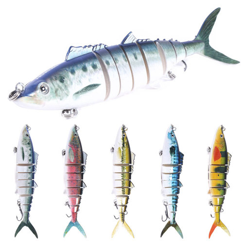 Jointed Minnow Bait 8segement Hard Plastic Fishing Lure 5colours 17.8cm-38g Artificial Fishing Set