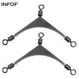 3 way Cross Line Fishing Rolling pole swivel,Freshwater Fishing tackle