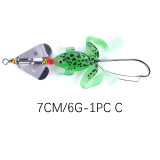 6g/7cm Soft Frog Lure with Spinner Buzzbaits Selicone Bait Top Water Bass Carp Fishing Bait