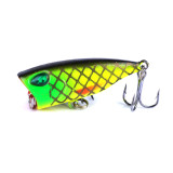 Topwater Popper Lure 4CM-3.3G-14# Stickbait Hard Bait Isca Artificial Bass Trout Pike Wobbler Fishing Tackle