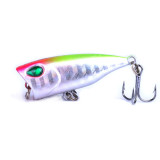 Topwater Popper Lure 4CM-3.3G-14# Stickbait Hard Bait Isca Artificial Bass Trout Pike Wobbler Fishing Tackle