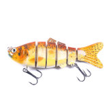 Multi Jointed Fishing Lure 3D Eyes 6-Segment Lifelike Fishing Swimbait Crankbait With 2 Hook Fishing Baits