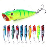 Popper Fishing Lures 9CM-12G-6# Topwater Bait Crankbait Wobbler Tackle Isca Poper Floating Top Water pike Lures