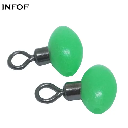 wholesale 3 way fishing swivel with luminous bead sea swivel fishing
