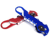 Aluminum Foldable Fishing Lip Gripper Portable Fishing Tool Lanyard