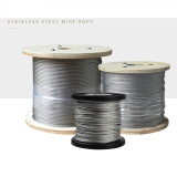 100M 304 stainless steel wire rope , 7x7 fishing steel marine Φ0.4mm-Φ4.0mm