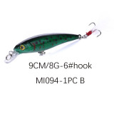 Minnow fishing lures steel beads inside ,3D Eyes, 6# treble hooks fishing Wobblers crankbait carp fishing Tackle