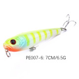 Pencil Baits 7CM-6.7G Floating Freshwater Diving Artificial Trembling Fake Bait For Trout Pike Perch Tackle