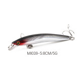 Minnow Fishing Lures 8CM-5G-6# Wobbler Minnow Hard Bait Stickbait Pike Carp Bass Crankbait Fishing Tackle