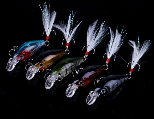 Diving Fishing Lures 4g 45mm Artificial Crankbait Bait with #10 Hooks Hard Fishing Lure Set For Carp Fishing
