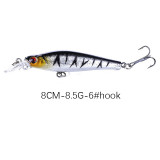 Minnow Fishing Lure 8CM-8.5G-6# Jerkbait Isca Crankbait Hard Baits Big Wobbler Crank Fishing Lure