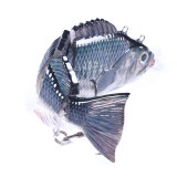 Electric Lure Wobblers 15cm For Fishing 4-Segement Swimbait USB Rechargeable lure Crankbait Flashing LED light Fishing lure