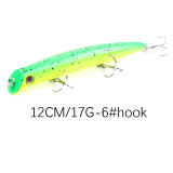 12cm/17g Popper Fishing Lures Minnow Hard Crankbait Artificial Wobbler Pesca Fishing Tackle