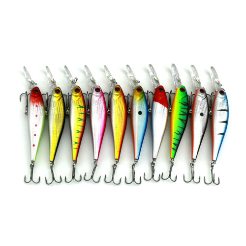 Minnow 10cm 9.5g Fishing Lure Crankbait Iscas Artificiais Fishing Wobblers 6# hook 3D Eyes Leurre Fishing Tackle