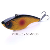 Winter VIB Fishing Lures 18g/0.635oz 7.5cm/2.95in VIBE Bait With Lead Inside Lead Fish Ice Fishing Tackle