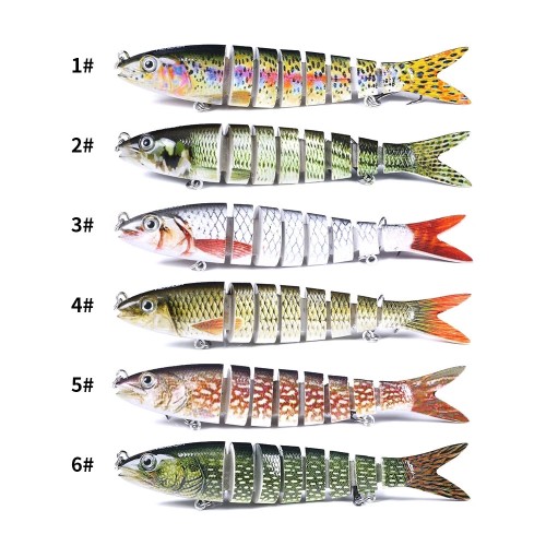 13.6CM 18.7G Multi Jointed Bait 8 Sections Sinking Wobbler Lure Swimbait Trolling Swimming Hard Fishing Tackle