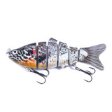 Multi Jointed Fishing Lure 3D Eyes 6-Segment Lifelike Fishing Swimbait Crankbait With 2 Hook Fishing Baits