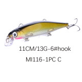Minnow Fishing Lure Laser Hard Artificial Bait 3D Eyes 11cm 13g Wobblers Fishing Tackle Slow Sinking
