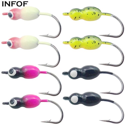 Ice Lure Jig Hook 25mm/2.5g Hard artificial Baits Lead Jig Head Winter Fishing Lures