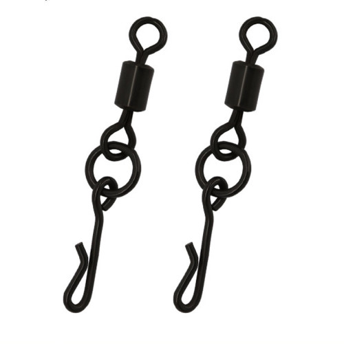 Bulk Carp Fishing Swivels , Matte Black Color