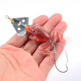 6g/7cm Soft Frog Lure with Spinner Buzzbaits Selicone Bait Top Water Bass Carp Fishing Bait