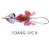 6g/7cm Soft Frog Lure with Spinner Buzzbaits Selicone Bait Top Water Bass Carp Fishing Bait