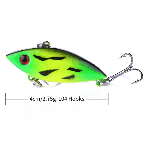 Mini Vib Lure 4Cm-2.75G-10# Hard Crankbait Wobbler Isca Artificial Peche Salmo Slow Sinking VIB Baits