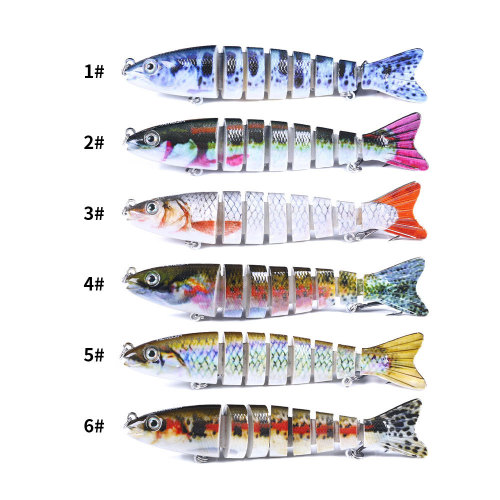 13.6CM 18.7G Multi Jointed Bait 8 Sections Sinking Wobbler Lure Swimbait Trolling Swimming Hard Fishing Tackle