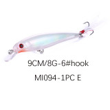 Minnow fishing lures steel beads inside ,3D Eyes, 6# treble hooks fishing Wobblers crankbait carp fishing Tackle