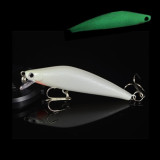 Luminous Fishing Lures hard fishing baits Glowing Minnow lure for night fishing, 8cm/3.14