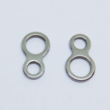 Double Solid Rings Swivel Stainless Steel 8 Shape Loops Fishing Connector for Trolling Jigs Hook Saltwater Fishing