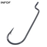 Fishing Worm Hooks for Soft Bait Carbon Steel Carp Worm Hook 6#-5/0# Mustad Fish Hooks