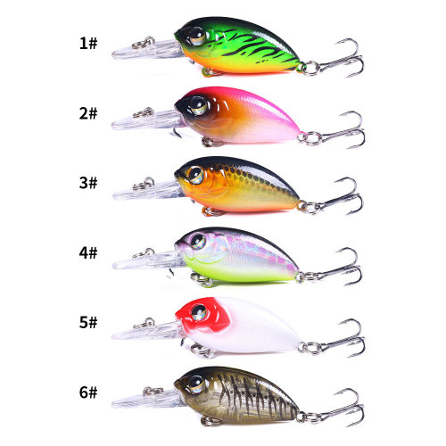 CrankBait Wobblers for Trolling Bass Trout Lure 6CM-5G-10# Deep Driving Squarebill señuelos Isca Artificial Lures