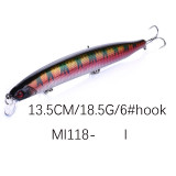 Crankbait Minnow Fishing Lure Hard Bait 13.5 cm 18.5g Artificial Bait Isca Wobblers Swimming Carp Fishing Tackle