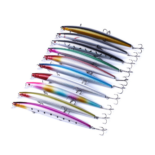 Big Game Fishing Lure Minnow Fishing Lure with 3 treble Hooks saltwater Fishing Tackle 25.4g/0.89oz fishing bait 18cm/7.08in