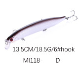 Crankbait Minnow Fishing Lure Hard Bait 13.5 cm 18.5g Artificial Bait Isca Wobblers Swimming Carp Fishing Tackle