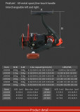 Fishing Spinning Reel Metal Spoon 14 Ball Bearing 5.5:1 Spinning Reel Boat Rock Fishing Wheel reel