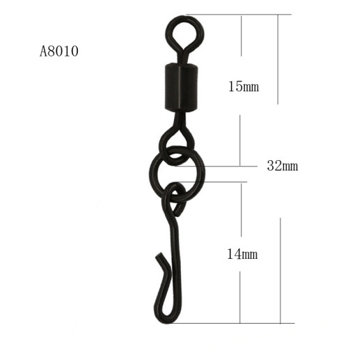 Bulk Carp Fishing Swivels , Matte Black Color