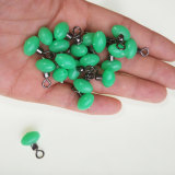 wholesale 3 way fishing swivel with luminous bead sea swivel fishing