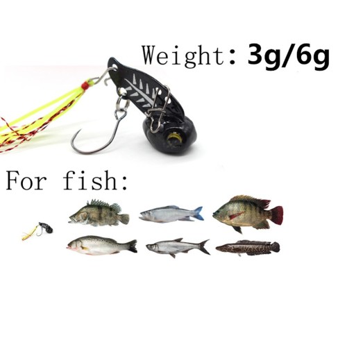 Metal VIB Fishing sink Lure bass Fishing Tackle Pin Feather Crankbait Vibration Spinner Sinking Bait 3 g /6 g