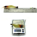 Luminous Shrimp Soft Lure Fake lures Fishing Artificial Bait With Glow Hook Swivels Anzois Para Pesca Sabiki Rigs