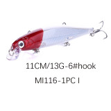 Minnow Fishing Lure Laser Hard Artificial Bait 3D Eyes 11cm 13g Wobblers Fishing Tackle Slow Sinking