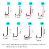 Small Size Red Hook Barbed Fishhook High Carbon Steel Fishing Hooks