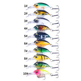 Lifelike Crankbait Fishing Lure 6cm 6.2g Pesca Hooks Topwater Wobblers Artificial Plastic Hard Bait Crankbait Fishing Tackle